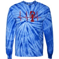 Lobster Funny Gift Lobster Heartbeat Hooded Gift Gift Tie-Dye Long Sleeve Shirt