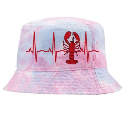 Lobster Funny Gift Lobster Heartbeat Hooded Gift Gift Tie-Dyed Bucket Hat