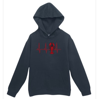 Lobster Funny Gift Lobster Heartbeat Hooded Gift Gift Urban Pullover Hoodie