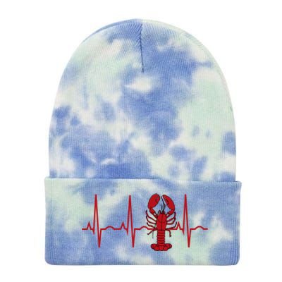 Lobster Funny Gift Lobster Heartbeat Hooded Gift Gift Tie Dye 12in Knit Beanie