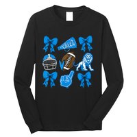 L.I.O.N.S Football Game Day Coquette Lions Bow Long Sleeve Shirt