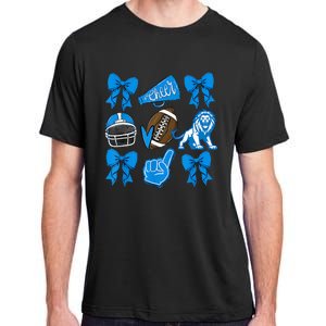 L.I.O.N.S Football Game Day Coquette Lions Bow Adult ChromaSoft Performance T-Shirt