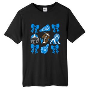 L.I.O.N.S Football Game Day Coquette Lions Bow Tall Fusion ChromaSoft Performance T-Shirt