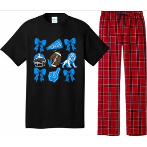 L.I.O.N.S Football Game Day Coquette Lions Bow Pajama Set