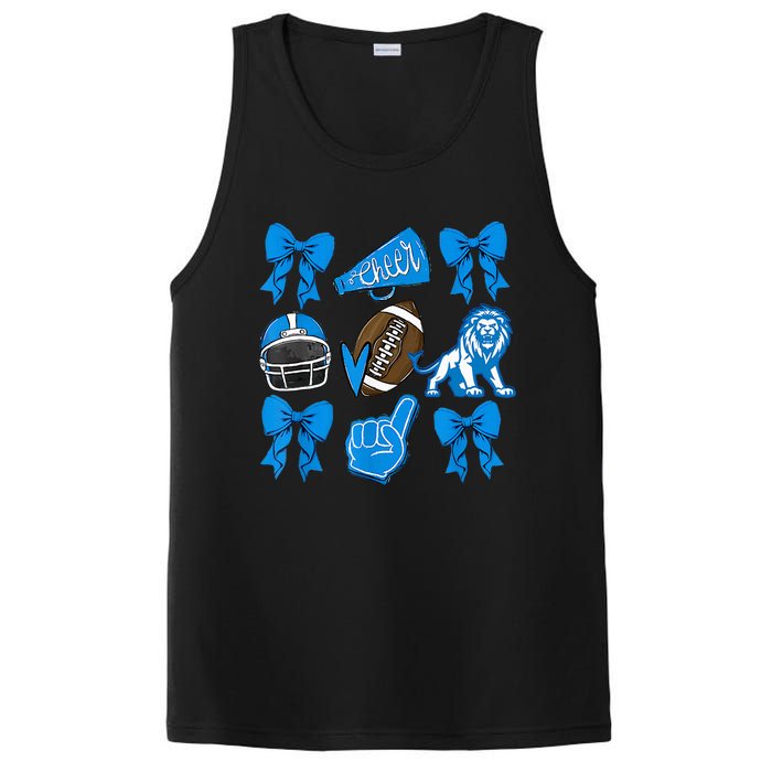 L.I.O.N.S Football Game Day Coquette Lions Bow PosiCharge Competitor Tank