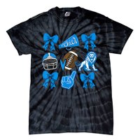 L.I.O.N.S Football Game Day Coquette Lions Bow Tie-Dye T-Shirt