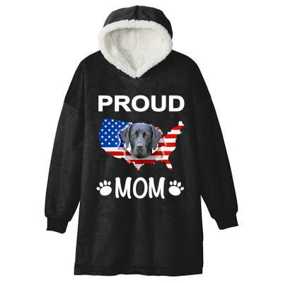 Labrador Funny Gift Labrador Dog Proud Patriot Mom Gift Hooded Wearable Blanket