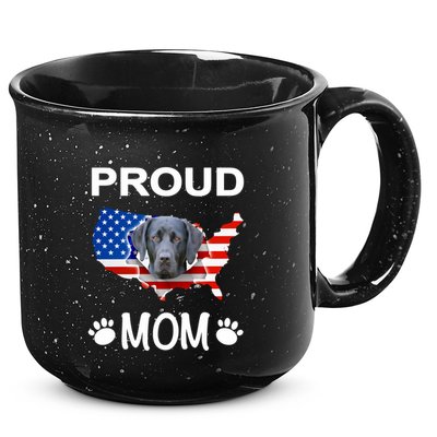 Labrador Funny Gift Labrador Dog Proud Patriot Mom Gift 15oz Campfire Ceramic Mug