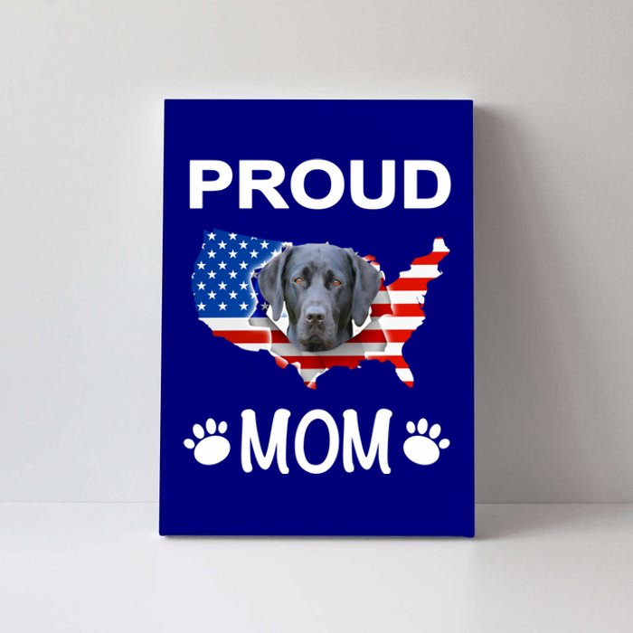 Labrador Funny Gift Labrador Dog Proud Patriot Mom Gift Canvas