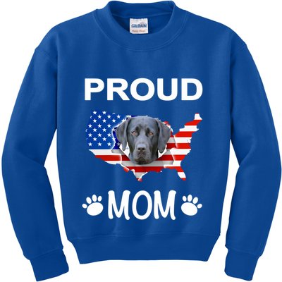 Labrador Funny Gift Labrador Dog Proud Patriot Mom Gift Kids Sweatshirt