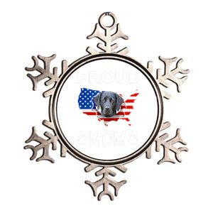 Labrador Funny Gift Labrador Dog Proud Patriot Mom Gift Metallic Star Ornament