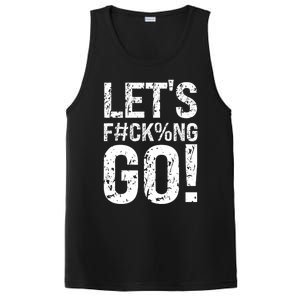 Lets Fucking Go Ball Hard Vulgar Humor PosiCharge Competitor Tank