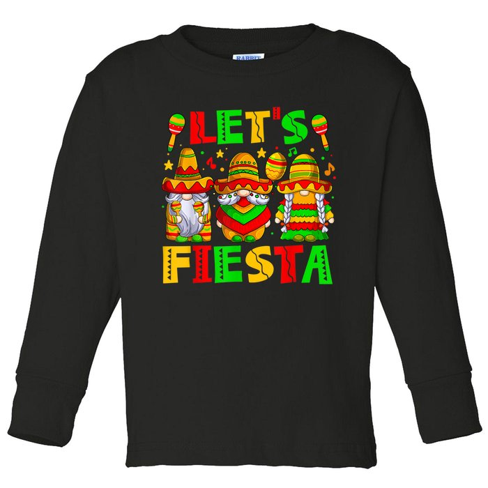 Let's Fiesta Gnome Cinco De Mayo 5th May Mexican Men Women Toddler Long Sleeve Shirt