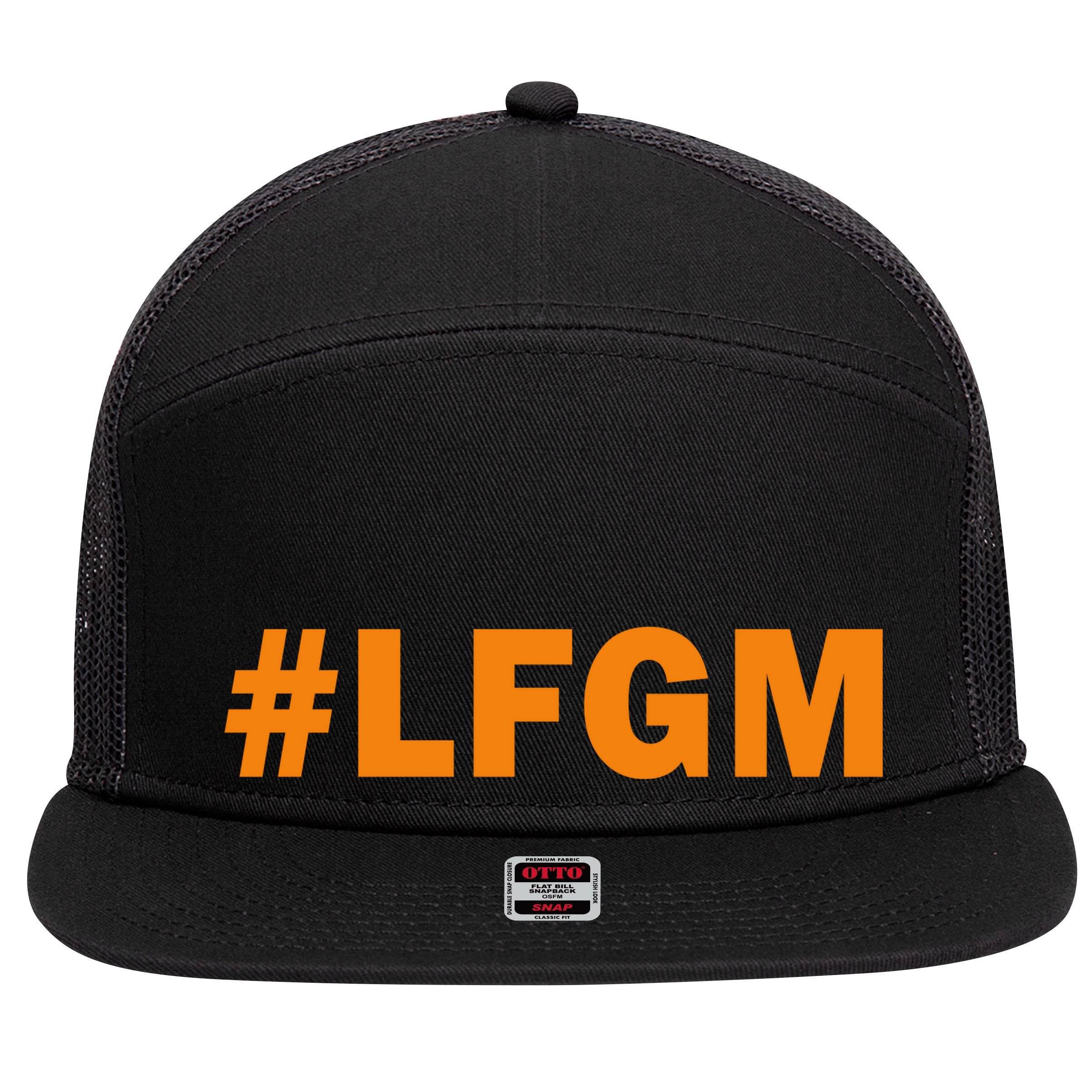 #LFGM Baseball Fan 7 Panel Mesh Trucker Snapback Hat