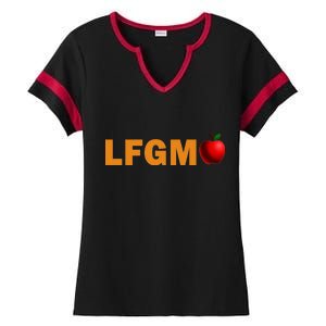 LFGM Teachers Apple Ladies Halftime Notch Neck Tee