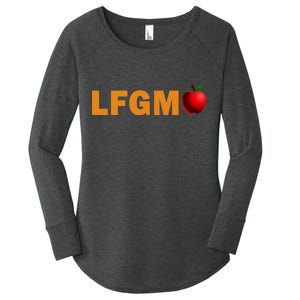 LFGM Teachers Apple Women's Perfect Tri Tunic Long Sleeve Shirt