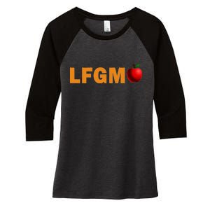 LFGM Teachers Apple Women's Tri-Blend 3/4-Sleeve Raglan Shirt