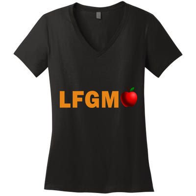 LFGM Teachers Apple Women's V-Neck T-Shirt