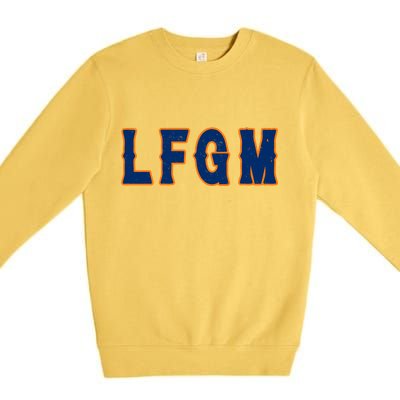 LFGM Vintage Baseball Fans Catchers Pitchers Premium Crewneck Sweatshirt