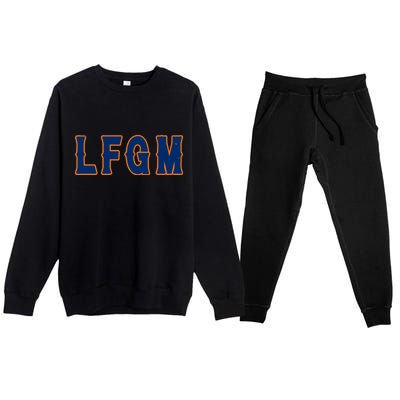 LFGM Vintage Baseball Fans Catchers Pitchers Premium Crewneck Sweatsuit Set