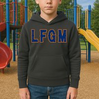 LFGM Vintage Baseball Fans Catchers Pitchers Kids Hoodie