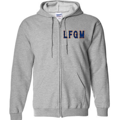 LFGM Vintage Baseball Fans Catchers Pitchers Full Zip Hoodie