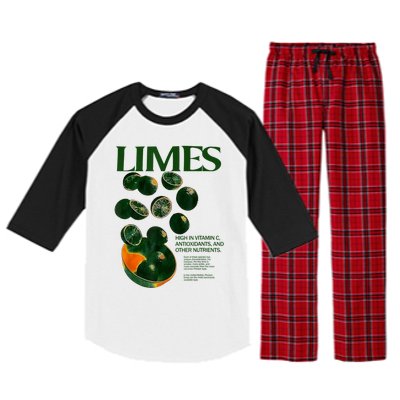 Limes Funny High In Vitamin C Antioxidants Other Nutrients Raglan Sleeve Pajama Set