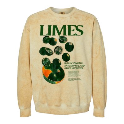 Limes Funny High In Vitamin C Antioxidants Other Nutrients Colorblast Crewneck Sweatshirt