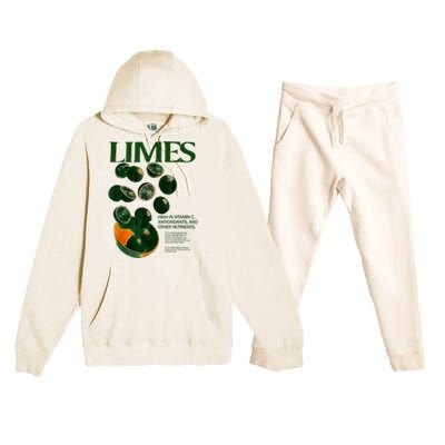 Limes Funny High In Vitamin C Antioxidants Other Nutrients Premium Hooded Sweatsuit Set