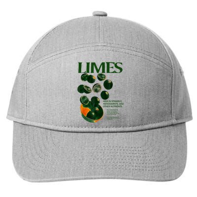 Limes Funny High In Vitamin C Antioxidants Other Nutrients 7-Panel Snapback Hat