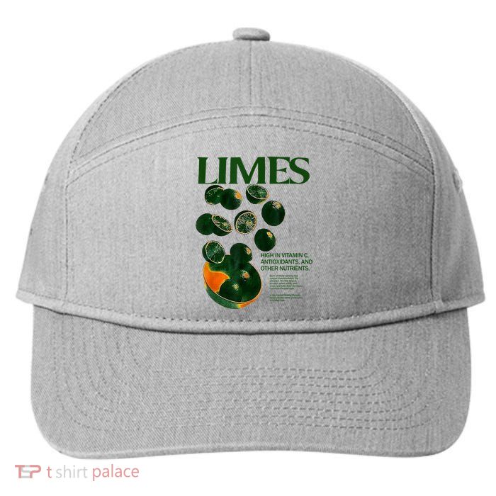 Limes Funny High In Vitamin C Antioxidants Other Nutrients 7-Panel Snapback Hat