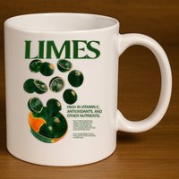 Limes Funny High In Vitamin C Antioxidants Other Nutrients 11oz C Handle Ceramic Mug