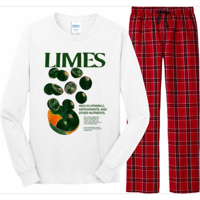 Limes Funny High In Vitamin C Antioxidants Other Nutrients Long Sleeve Pajama Set