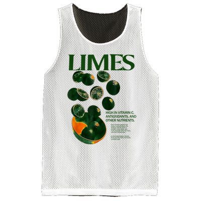 Limes Funny High In Vitamin C Antioxidants Other Nutrients Mesh Reversible Basketball Jersey Tank