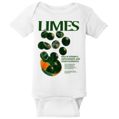 Limes Funny High In Vitamin C Antioxidants Other Nutrients Baby Bodysuit