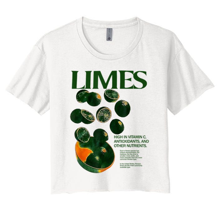 Limes Funny High In Vitamin C Antioxidants Other Nutrients Crop Top