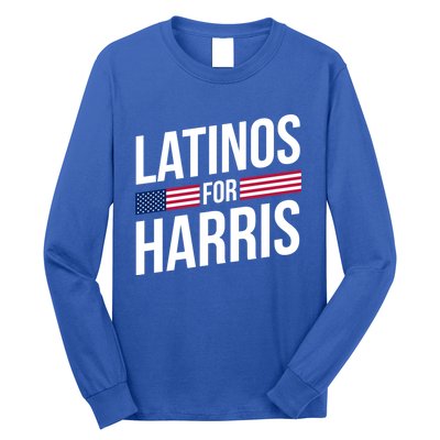 Latinos For Harris 2024 President Kamala Harris 47 Spanish Funny Gift Long Sleeve Shirt