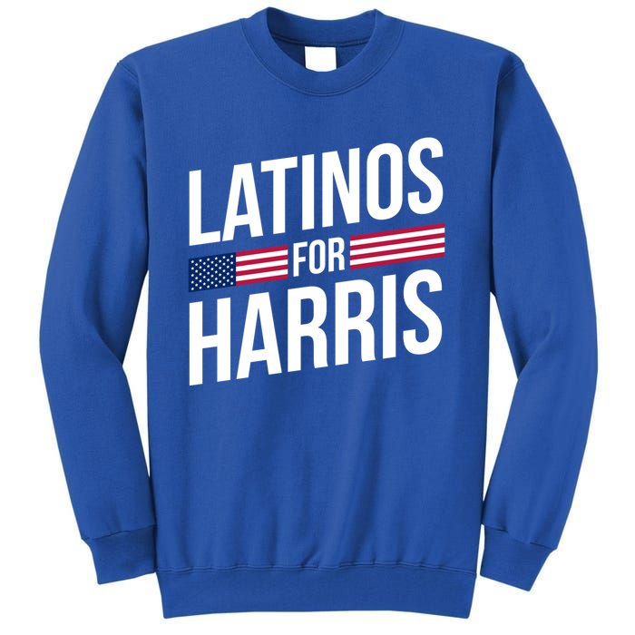 Latinos For Harris 2024 President Kamala Harris 47 Spanish Funny Gift Tall Sweatshirt