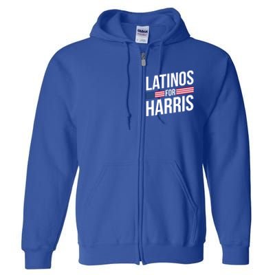 Latinos For Harris 2024 President Kamala Harris 47 Spanish Funny Gift Full Zip Hoodie