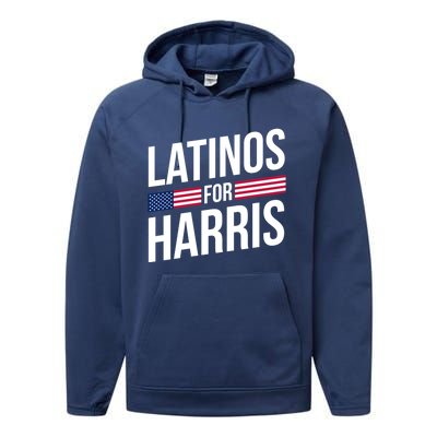 Latinos For Harris 2024 President Kamala Harris 47 Spanish Funny Gift Performance Fleece Hoodie