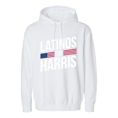 Latinos For Harris 2024 President Kamala Harris 47 Spanish Funny Gift Garment-Dyed Fleece Hoodie