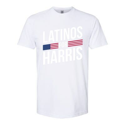 Latinos For Harris 2024 President Kamala Harris 47 Spanish Funny Gift Softstyle CVC T-Shirt