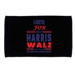 Lgbtq For Harris Walz We Are Not Going Back Gift Microfiber Hand Towel