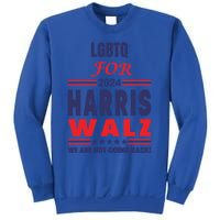 Lgbtq For Harris Walz We Are Not Going Back Gift Sweatshirt