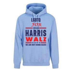 Lgbtq For Harris Walz We Are Not Going Back Gift Unisex Surf Hoodie