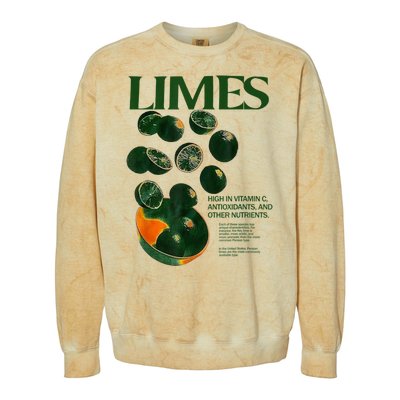 Limes Funny High In Vitamin C Antioxidants Other Nutrients Colorblast Crewneck Sweatshirt