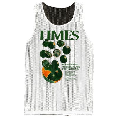 Limes Funny High In Vitamin C Antioxidants Other Nutrients Mesh Reversible Basketball Jersey Tank