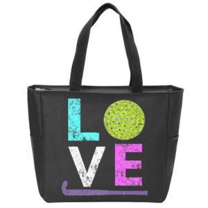 Love Field Hockey Fun Birthday Zip Tote Bag