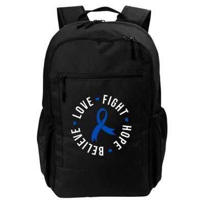Love Fight Hope And Believe Colon Cancer Awareness Backpack