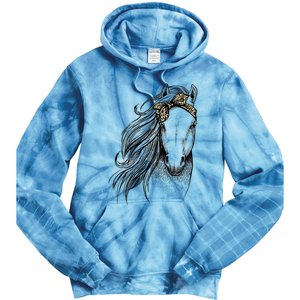 Leopard Face Horseback Riding Horse Lover Tie Dye Hoodie